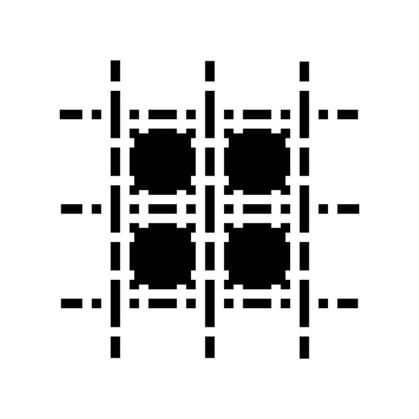 treillis métallique soudé wwf glyphe icône vecteur. treillis métallique soudé wwf signe. symbole de contour isolé illustration noire - Vecteur, image