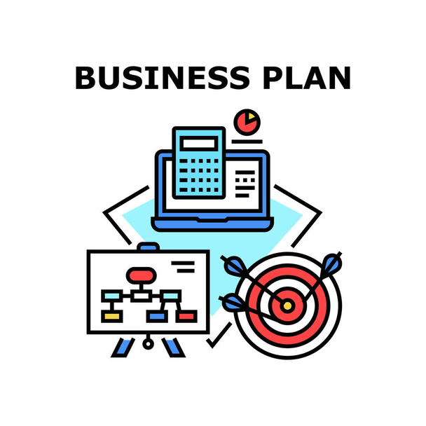 Business Plan vettoriale concetto di colore Illustrazione - Vettoriali, immagini