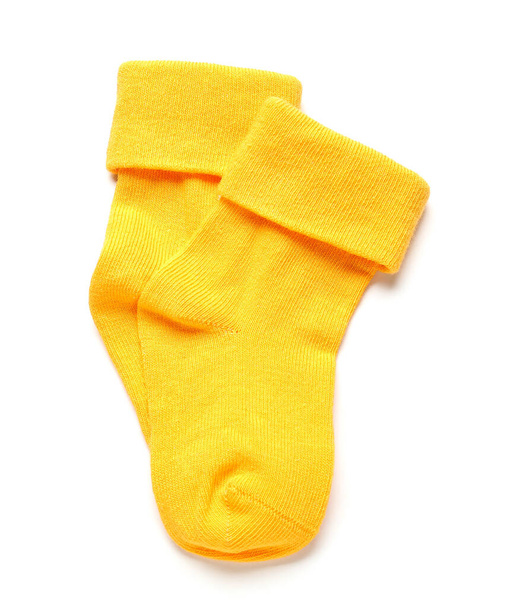 Baby sokken op witte achtergrond - Foto, afbeelding