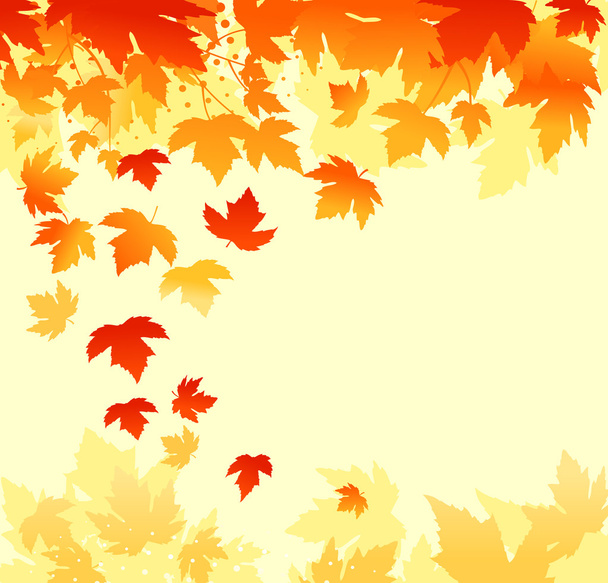 hojas de otoño fondo - Vector, imagen