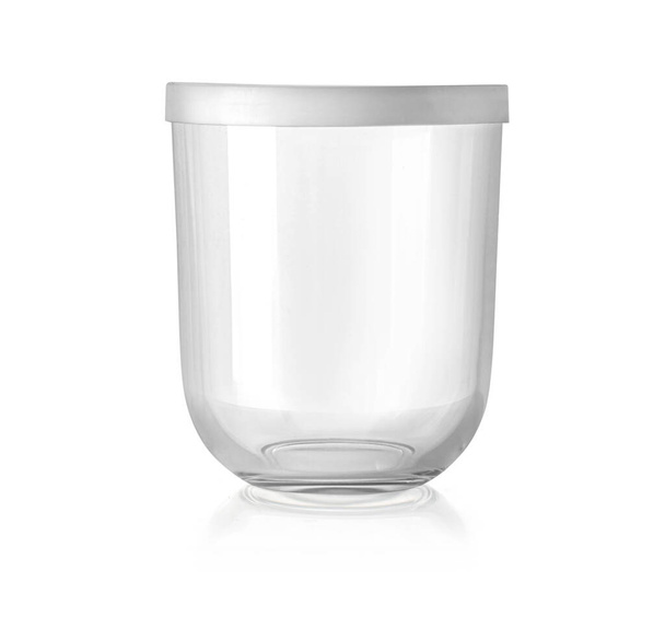 prázdná skleněná nádoba izolovaná na bílém s odříznutou dráhou - Fotografie, Obrázek