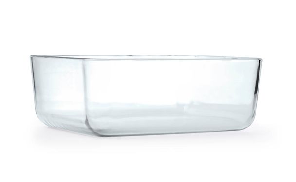 Glass baking tray on white background with clipping path - Photo, Image