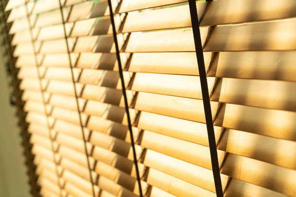 close-up bamboo blind, bamboo curtain, chick, Venetian blind or sun-blind - soft focus point - Foto, immagini