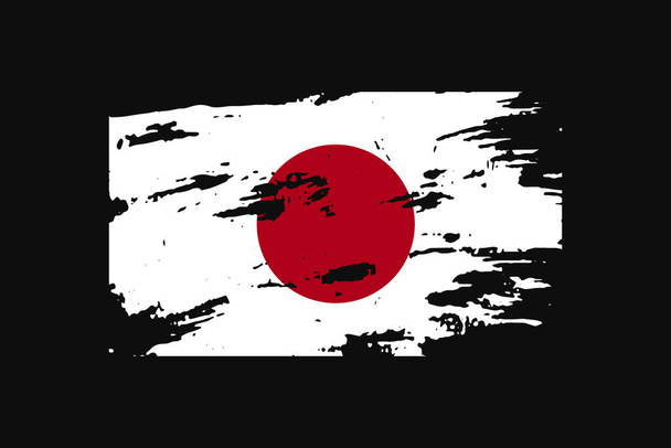 Grunge Style Flag of the Japan. It will be used t-shirt graphics, print, poster and Background. - Vector, Image