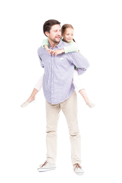 Carrying Child On Back - Foto, imagen