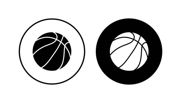 Basketbalová ikona nastavena. Basketbalová ikona. Vektorová ikona loga basketbalu - Vektor, obrázek