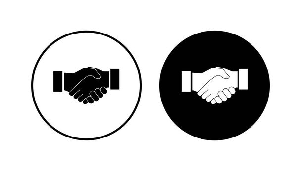 Set di icone della stretta di mano. stretta di mano d'affari. accordo di contatto - Vettoriali, immagini