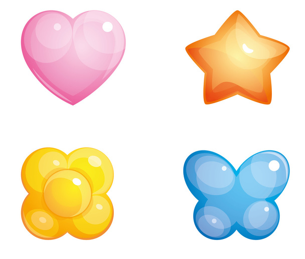 Candy glass buttons - Vector, afbeelding