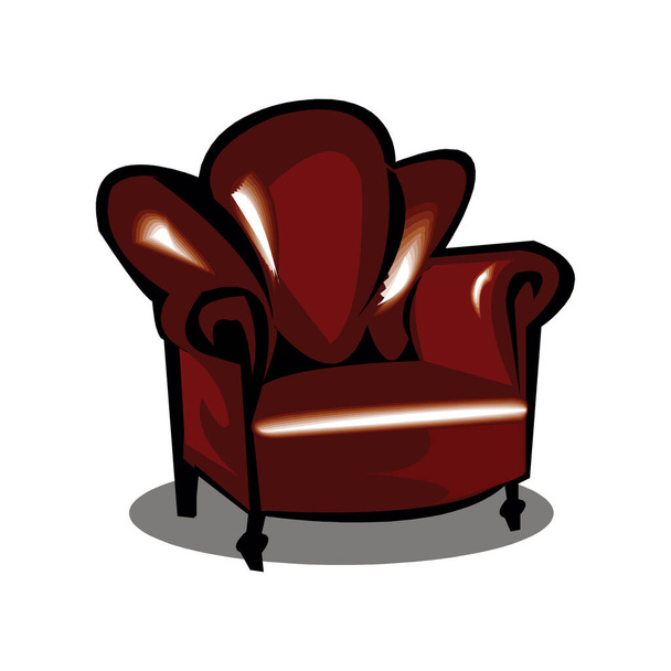 Vector illustratie van fauteuil geïsoleerd op een witte achtergrond in EPS10 - Vector, afbeelding