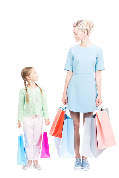 Mother And Child Doing Shopping - Foto, Imagem