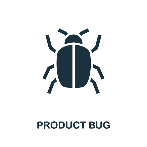 Product Bug icon. Simple creative element. Filled monochrome Product Bug icon for templates, infographics and banners - Vektor, kép