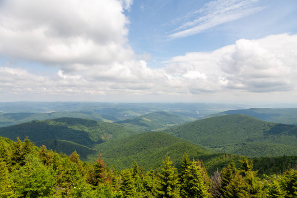 Panorama des montagnes des Carpates en été journée ensoleillée - Photo, image