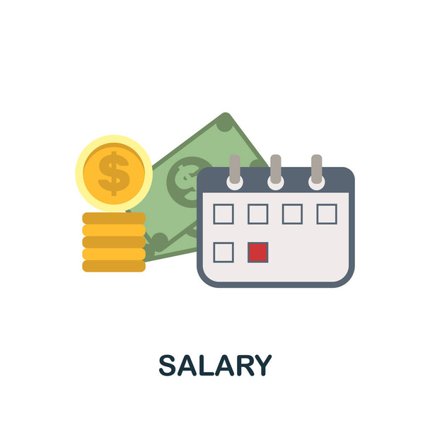Salary icon. Flat sign element from credit collection. Creative Salary icon for web design, templates, infographics and more - Vector, Image