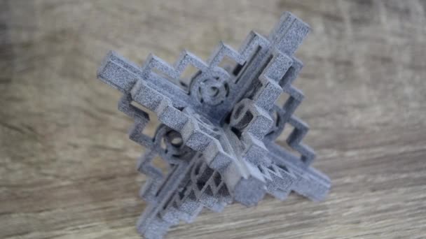 Object printed on powder 3D printer from polyamide powder close-up - Footage, Video