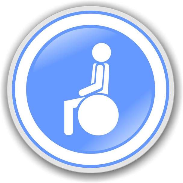 icono de discapacidad. botón de internet sobre fondo blanco - Foto, imagen