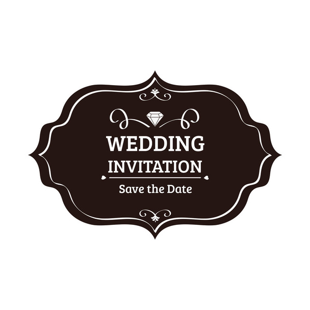 Wedding invitation design - Вектор,изображение