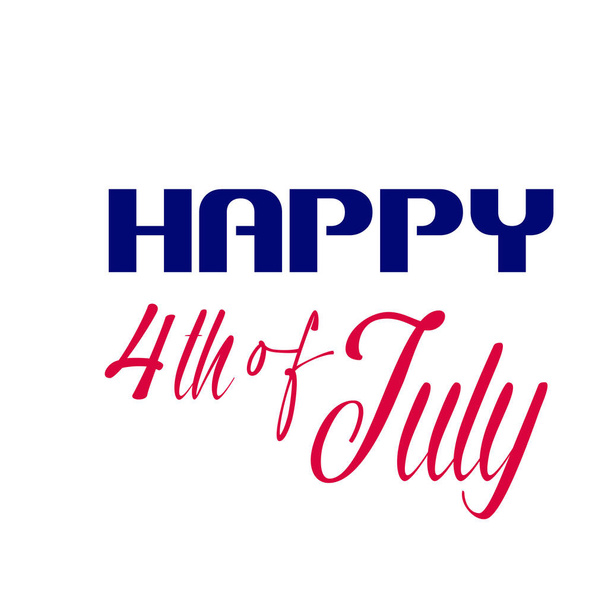 Szczęśliwego 4 lipca USA Dzień Niepodległości Projekt kartki okolicznościowej - Wektor, obraz
