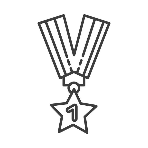first position star medal - Vector, Image