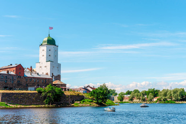 View of the Castle island with an old fortress, a popular tourist destination in Vyborg, Russia - Φωτογραφία, εικόνα