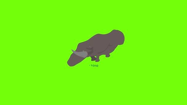 Rhino icon animation - Materiał filmowy, wideo