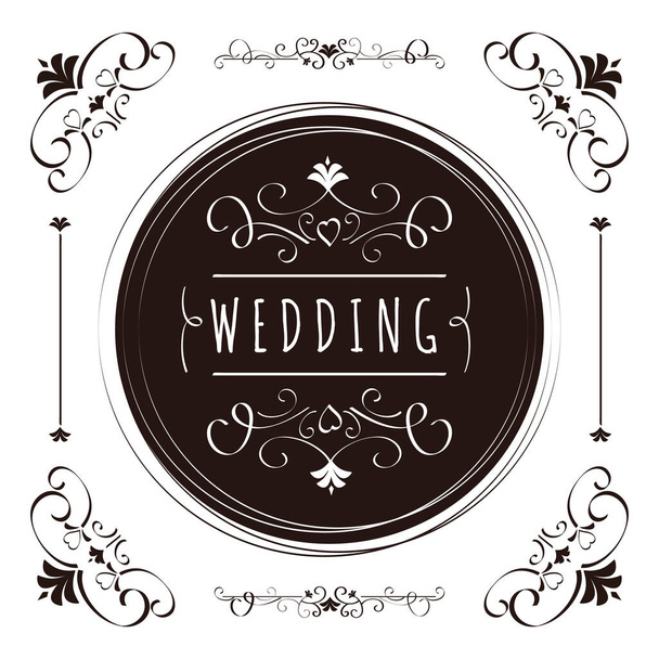 Wedding card design - Vektor, obrázek