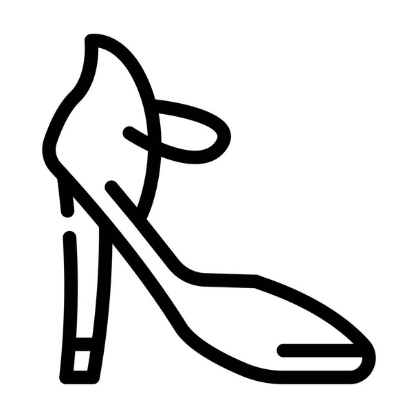 calzado estilista línea icono vector ilustración - Vector, Imagen