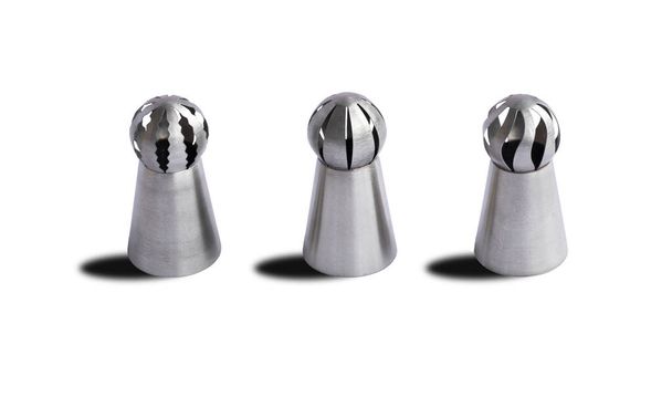 Steel Sphere Ball Tips Russian Icing Piping Nozzles Tips Pastry - Фото, зображення