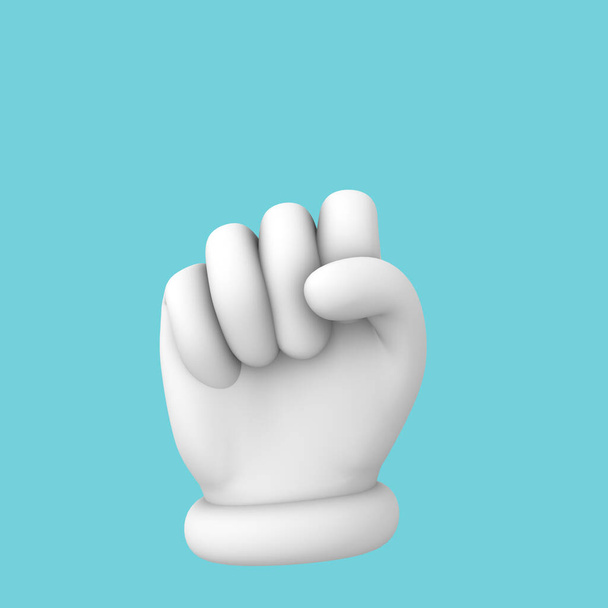 Ręczny znak Pięść Ilustracja 3D - Zdjęcie, obraz