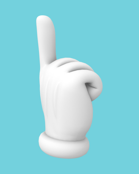Pointing Hand sign ,3D illustration - Photo, Image