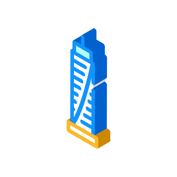 rascacielos casa isométrica icono vector ilustración - Vector, Imagen