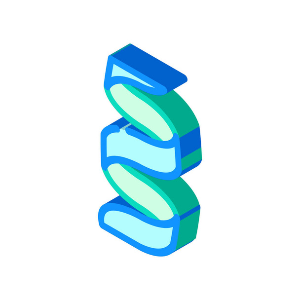 Protein in der Ernährung isometrische Symbolvektorabbildung - Vektor, Bild