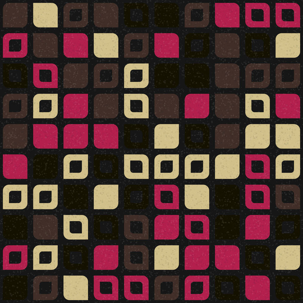 Patrón de mosaico geométrico de color abstracto, ilustración de arte computacional generativa, imitación de piezas de color azulejo - Vector, Imagen