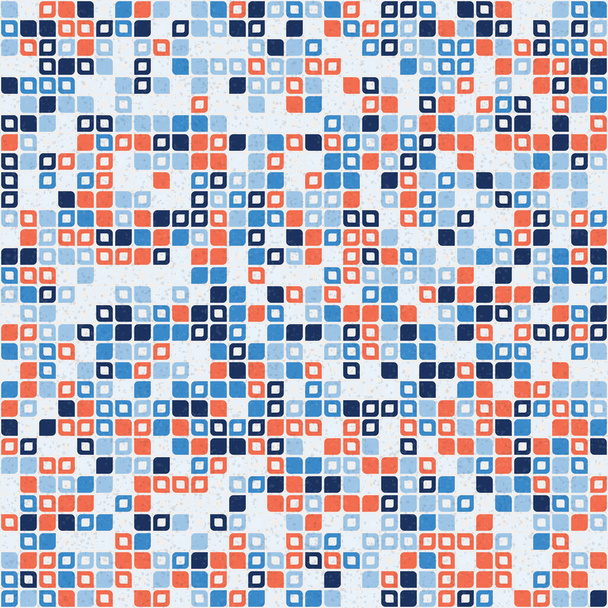 Absztrakt szín geometrikus mozaik minta generatív számítógépes művészet illusztráció, utánzása csempe színes darabok - Vektor, kép