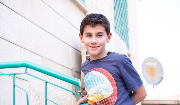 portrait for Arabic kid feeling happy - Photo, Image
