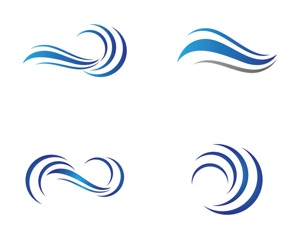 Su Dalgası logo vektör illüstrasyon tasarımı - Vektör, Görsel