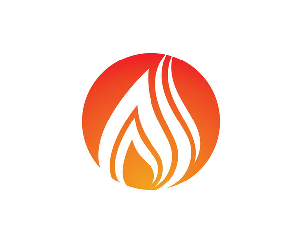 Požární plamen Logo Šablona vektorové ikony Olej, plyn a energie logo konkávní - Vektor, obrázek