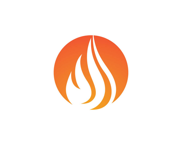 Έννοια λογότυπου φορέα πρότυπο φωτιά Φλόγα πετρελαίου, φυσικού αερίου και ενέργειας λογότυπο - Διάνυσμα, εικόνα