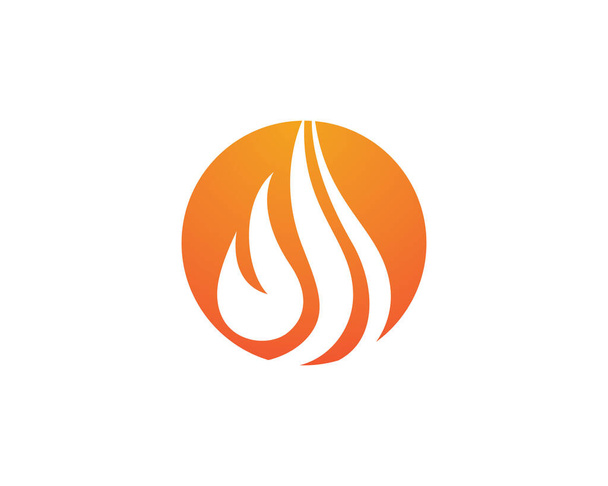 Icône vectorielle de modèle de logo de flamme de feu Concept de logo d'huile, de gaz et d'énergie - Vecteur, image
