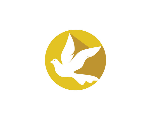 Diseño de ilustración de icono de vector de plantilla de logotipo de Dove - Vector, Imagen