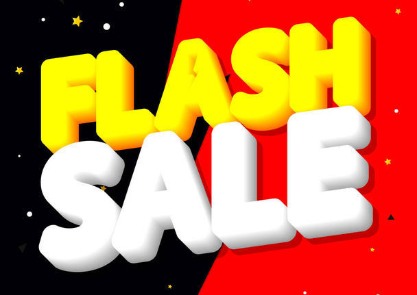 Flash Sale, αφίσα πρότυπο σχεδιασμού, περιορισμένο χρονικό διάστημα μόνο, banner έκπτωση, διανυσματική απεικόνιση - Διάνυσμα, εικόνα