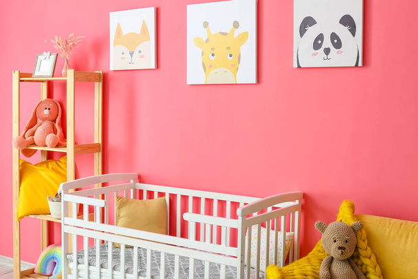 Interior of stylish children's room with comfortable bed - Photo, Image