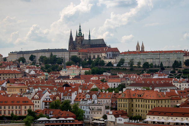 Prague, the Castle and St. Vitus Cathedral. Czech Republic, Europe, UNESCO heritage - Photo, Image