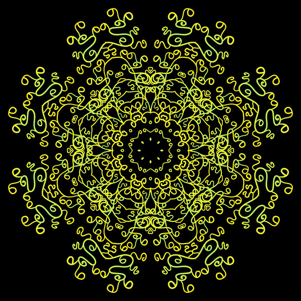 absztrakt mandala ornament.vector illusztráció, kézi felhívni festm - Vektor, kép