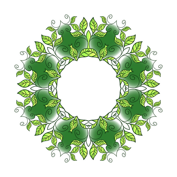 Abstract psychodelic mandala ornament.Vector illustration, hand  - Wektor, obraz