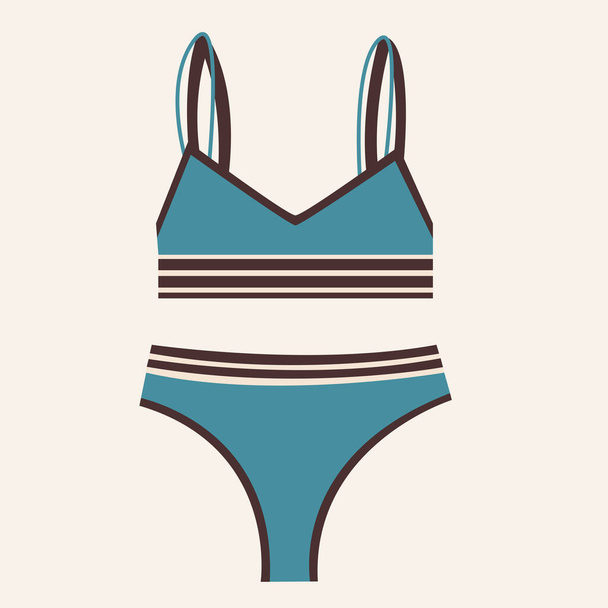 women's underwears or swimsuits. Women's clothing store. Vector flat illustration in cartoon style. - Vector, Image