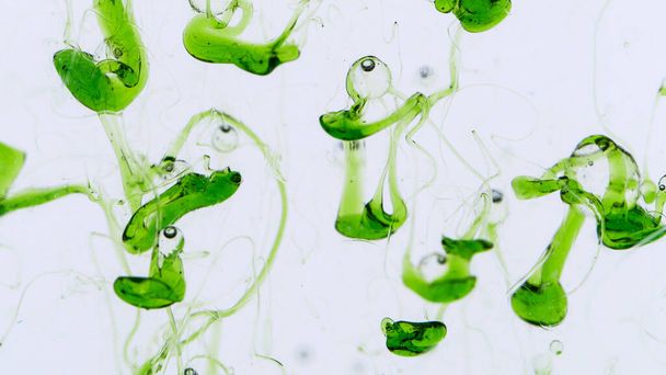 Viscous Green Liquid, Cosmetics Background. - Photo, image