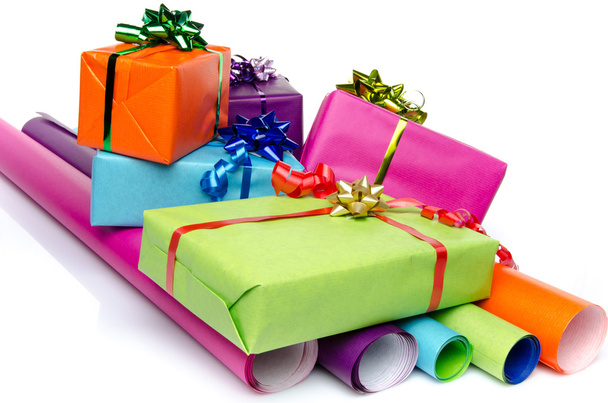 Cadeaux sur papier couleur
 - Photo, image