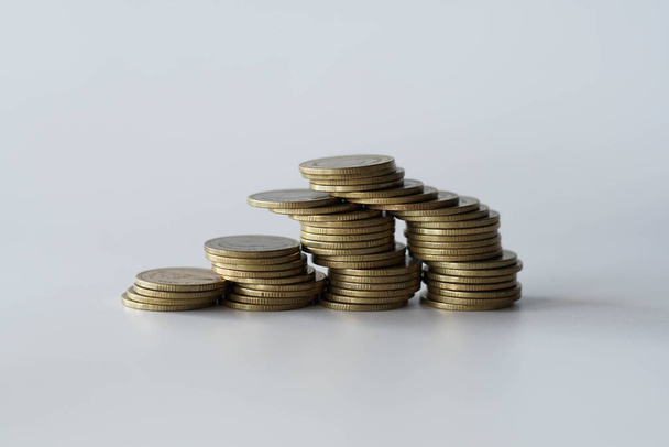 stacks of money coin background concept saving money - Fotografie, Obrázek