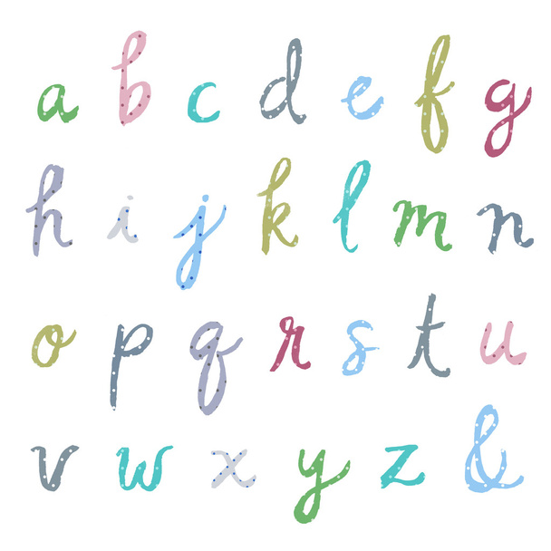 Ręcznie malowane akwarela alfabet - Zdjęcie, obraz