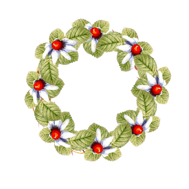 Spring Flower Wreath, perfect to use on the web or in print - Φωτογραφία, εικόνα
